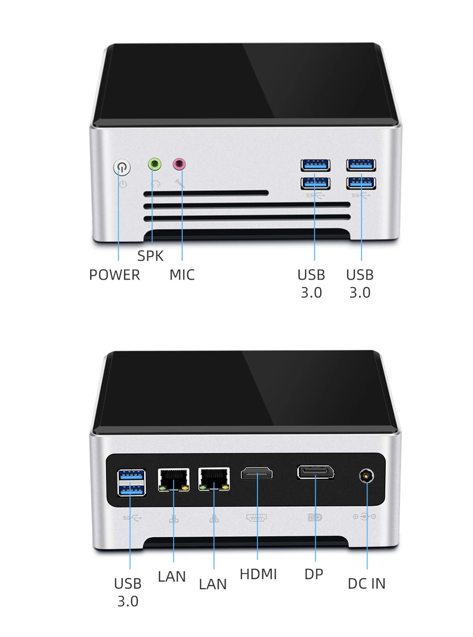 Intel Core i7 10750H Mini PC with 6 Cores, 5.0GHz, 8GB RAM, 16GB DDR4, 512GB/1TB M.2 SSD, WiFi, 4K 60Hz, Gigabit Ethernet, Windows 10 Description Image.This Product Can Be Found With The Tag Names Barebone Mini PC, Computer Office, Mini pc