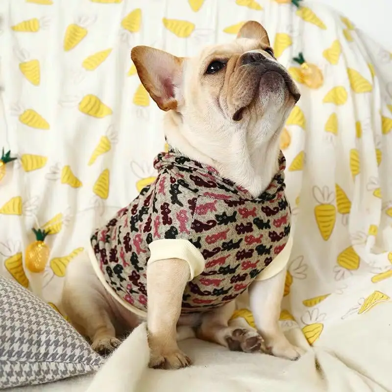 

Pet Clothing Method Dog Fighting Dog Clothes Corgi Pug Bully Milk Dog Puppy Thin Type for Spring And Autumn Cartoon Cat Men's Sw