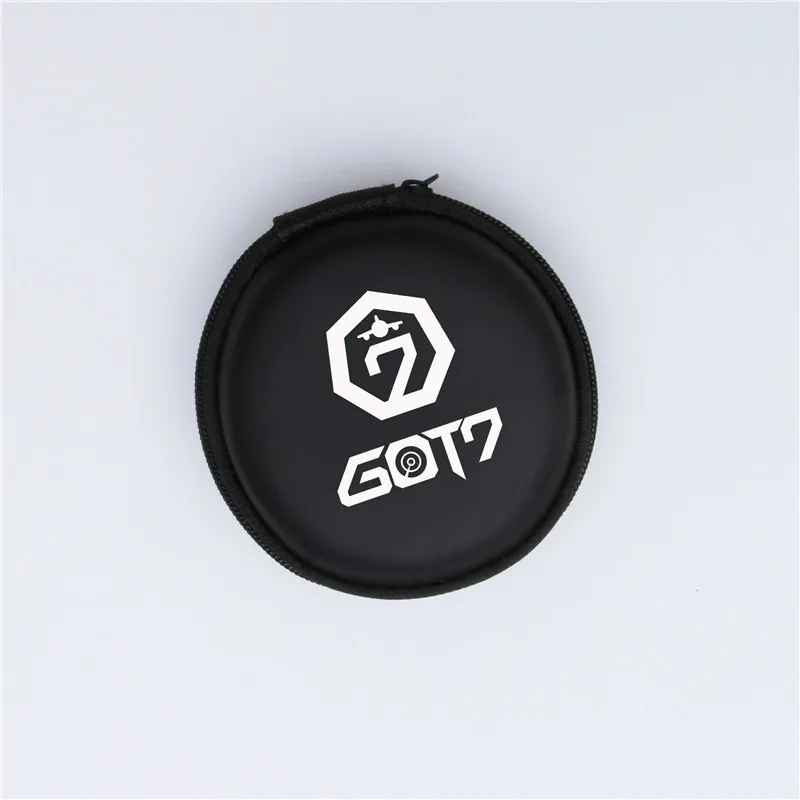 Kpop EXO TWICE GOT7 Seventeen коробка для наушников телефон ящик для хранения кабелей хорошее качество сумка для хранения кабеля - Цвет: GOT7 black