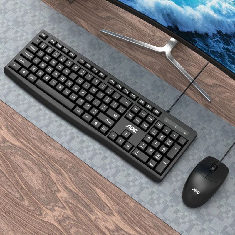 

Business Office Wired Keyboard Mouse Set Desktop Computer PC Accessories Usb Wired Keyboard Ergonomic Mouse for Dell/lenovo/hp
