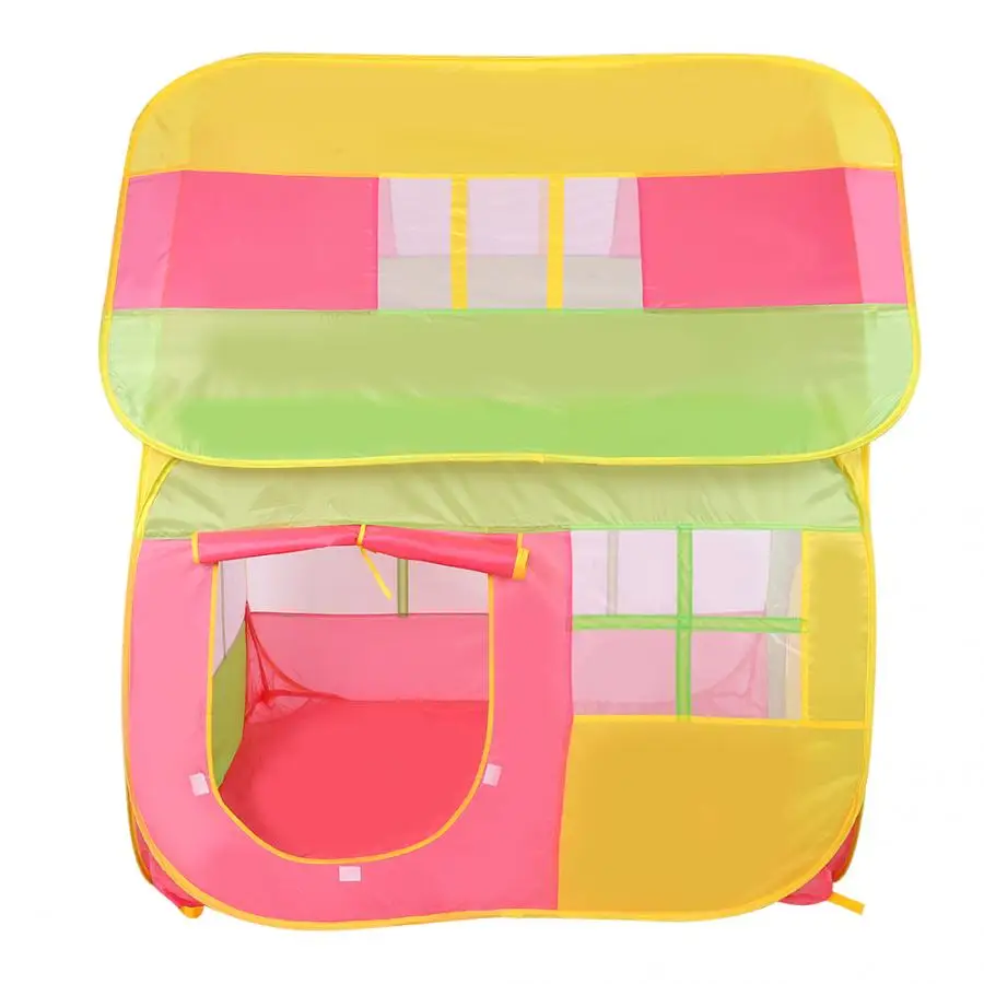 Kid Tent House Princess Castle Present Hang Flag Children Teepee Play Tent Birthday Christmas Gift Indoor Outdoor Kids House