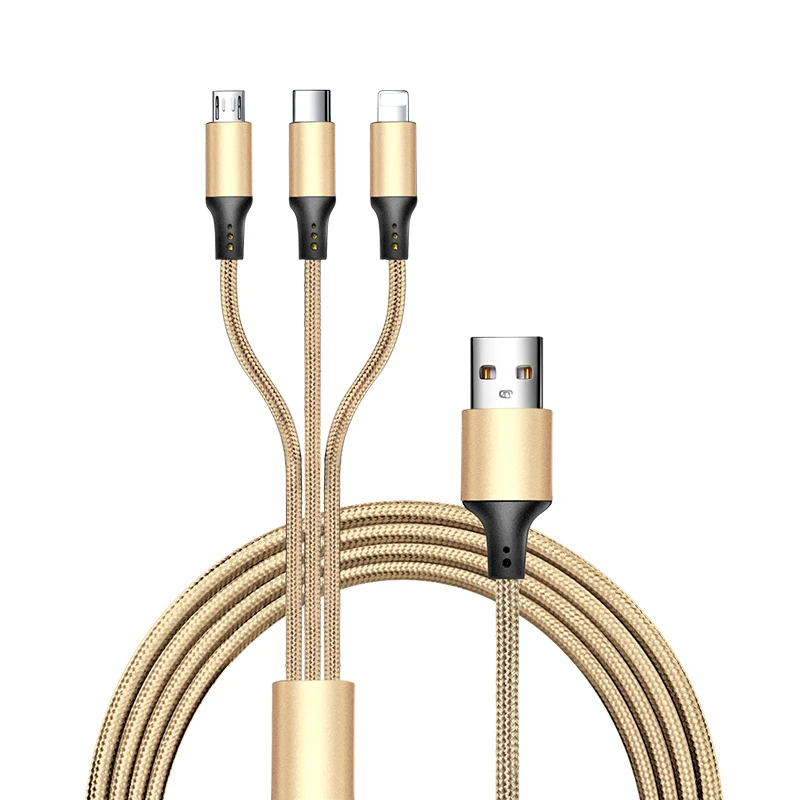 3 в 1 USB C Micro USB 8 Pin кабель для iPhone XS Max XR мобильный телефон Micro usb type C кабель для зарядки и передачи данных 3A шнур для быстрой зарядки