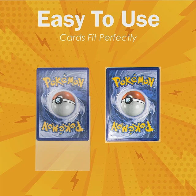 LUNEKUCK 100PCS Protege Carte Pokemon Transparent Protection Carte pour  Jeux Pochette de Protection Carte Sleeves… 
