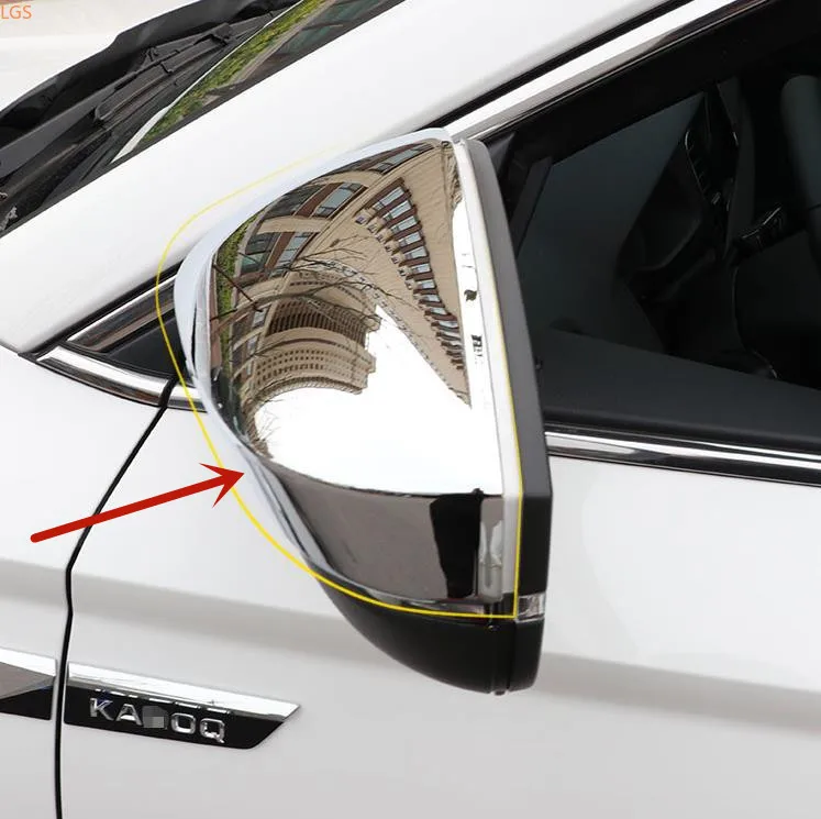 Semoic Car Chrome Rearview Mirror Cover Trim Styling for Karoq 2018