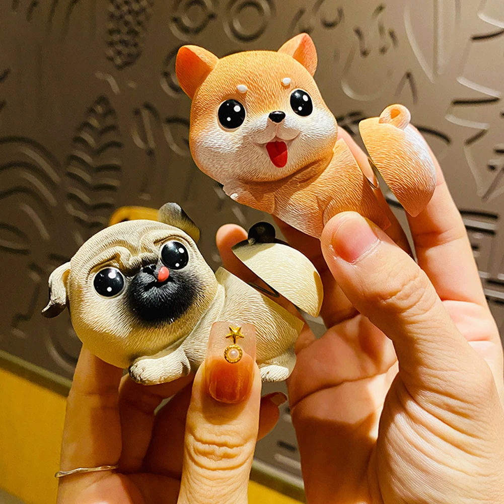 WitnyStore Pequeña Figura De Perro Salchicha De Perro Salchicha De 2 Pulgadas De Largo Color Crema De Lado Figuras De Ceramica Pintadas A Mano En