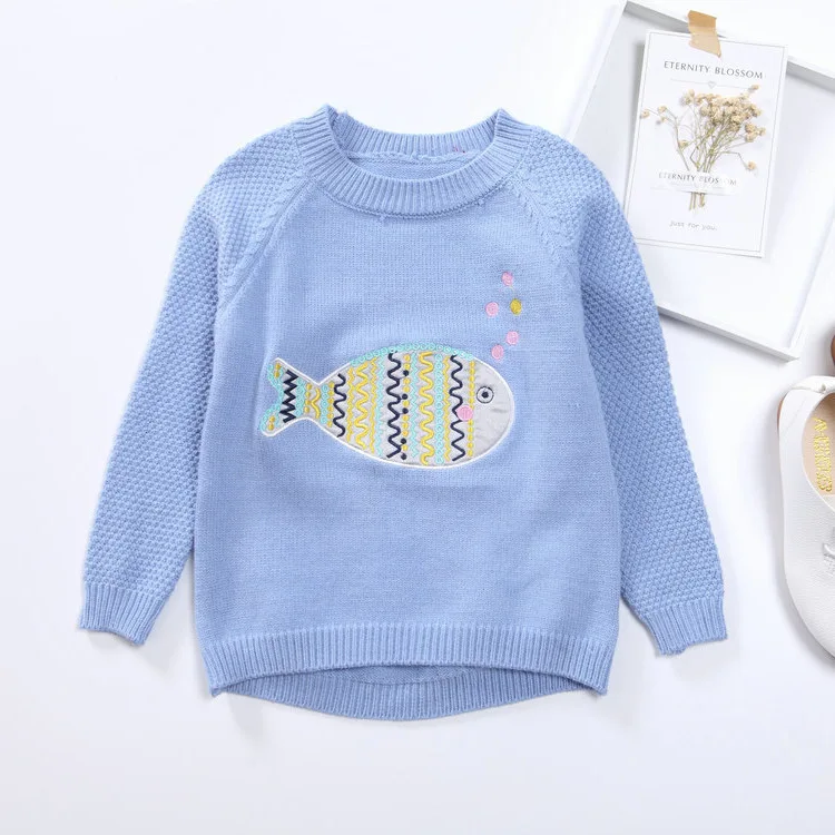 

Korean-style New Style Playful Fish Pattern Pullover Sweater CHILDREN'S Sweater