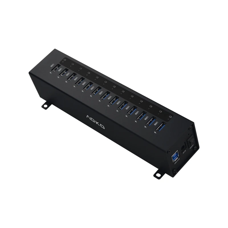 AOKO USB3.0 концентратор 13-портовый алюминиевый сплав Материал 13 USB удлинитель 2 USB порты быстрой зарядки