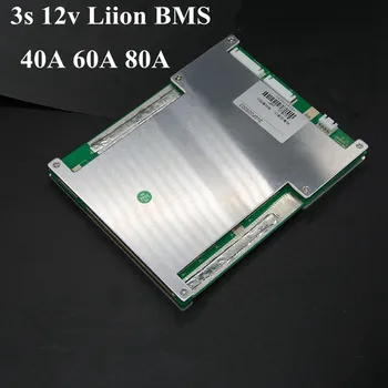 

3S 12V 40A 60A 80A Intelligent Lithium Li-po Balance BMS with Communication UART Android Bluetooth App for 12V Battery Pack