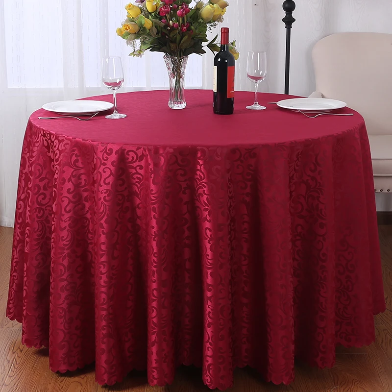 Custom Size Wedding Table Cloth Rectangular Solid Round Tablecloth Table Cover For Christmas Birthday Party Hotel Decoration