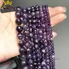 Natural Stone Beads Faceted Amethysts Loose Spacer Beads For Jewelry Making DIY Earrings Bracelet Accessories 15'' 4/6/8/10/12mm ► Photo 2/6