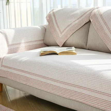 Four seasons universal sofa cushion, simple modern fabric Nordic cushion, sofa cover cotton sofa towel cover