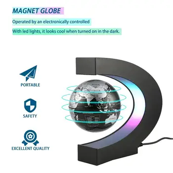 

New Arrival 1Pcs Novelty Decoration Magnetic Levitation Floating Teach Education Globe World Map Decoration Santa Gift US Plug