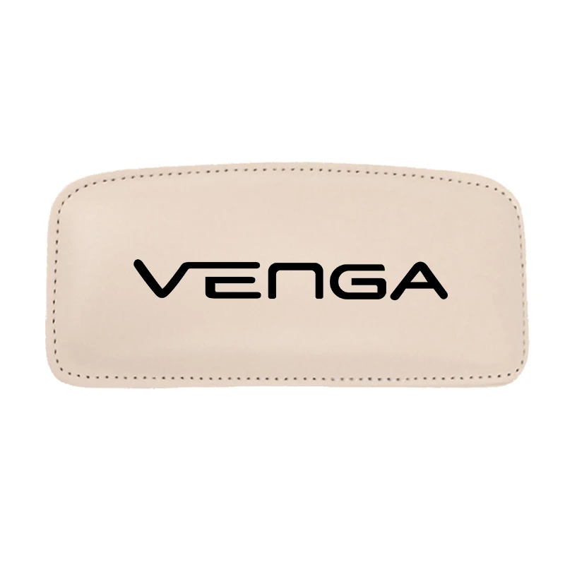 Бедра интерьер ноги автомобиля наколенник для KIA VENGA кожа пены памяти подушка - Название цвета: BEIGE black 1pcs