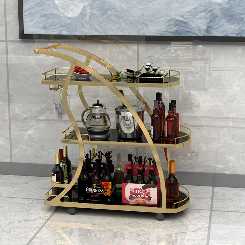 

KTV three-layer trolley, tea and beverage, cake and parcel shelf, hotel restaurant ca