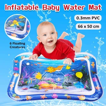 

Baby Kids Water Play Mat Toys Inflatable Infant Tummy Time Playmat Toddler Activity Play Center Water Mat for babies 66*50cm