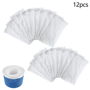 

12 Pack Pool Skimmer Socks Filter Replacement Savers For Basket Swimming Pool