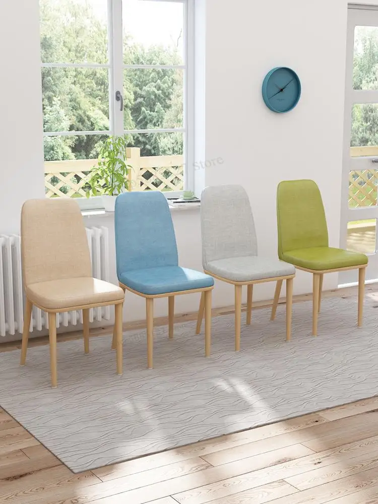 Nordic Dining Chair Home Bedroom Mahjong Table Stool Backrest Modern Minimalist Single Desk Computer Makeup |