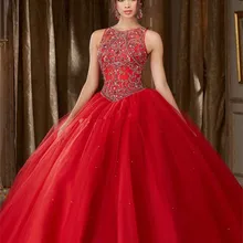 Красные Бальные платья с открытой спиной, стразы, бальное платье принцессы, Дешевые Бальные платья Бальные платья