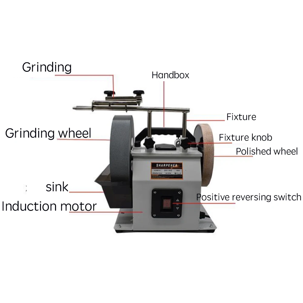10 Inch Sharpen Machine Low Speed Water Cooled Grinder Small Polisher  220v/180w