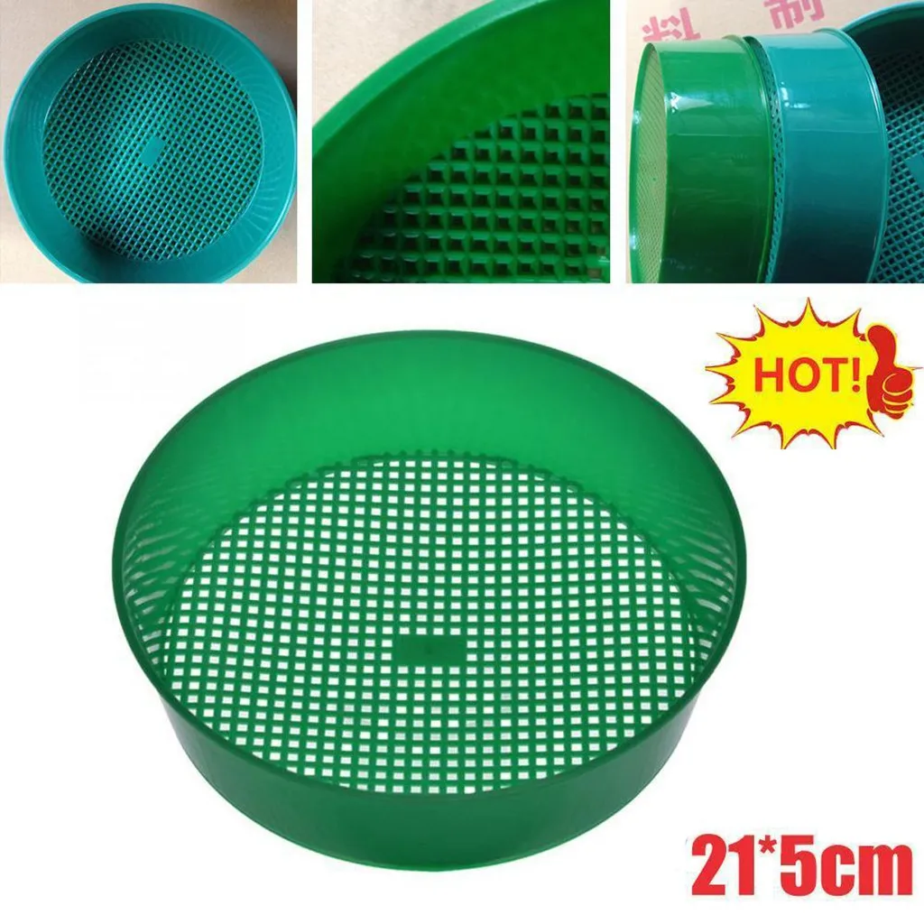 Garden Soil Filter Jardin Net Sifter Plastic Soil Sieve Filter Mesh for Plant Stone Sifting Home Garden Tools garden soil filter