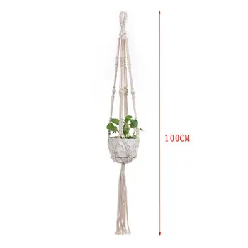 

3pcs/set Handmade Macrame Plant Hanger Indoor Outdoor Hanging Basket Flower Pots