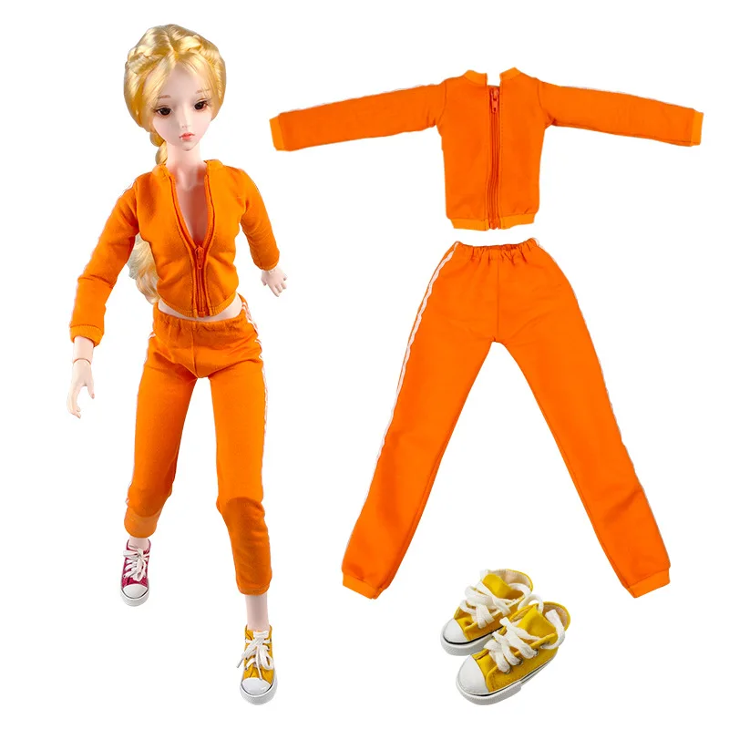 3 шт Bjd Кукла одежда спортивный топ + брюки для ожда куколы 60 см 1/3 туфли кукольные