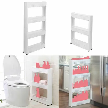

2020 New Kitchen Storage Rack For Goods Plastic Clip Rack Storage Rack Refrigerator Kitchen Gaps Rack Bathroom Rack #YL10