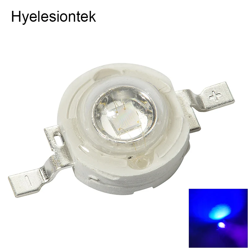 UV 405nm 10 шт. светодиодный 3W-Диодная лампа лампада желтый RGB УФ-белый диодный светодиодный радиатор с металлической пластиной алюминиевая основа Звездный светильник для выращивания всего спектра - Цвет: UV 405nm