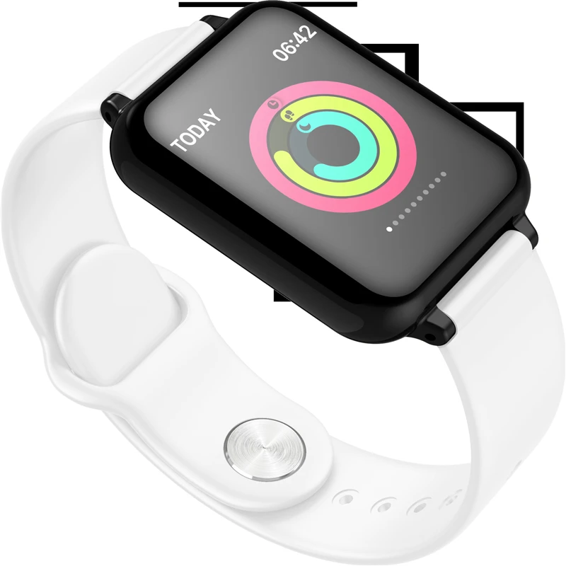B57-smart watch-W Смарт-часы водонепроницаемые спортивные для iphone Android телефон Smartwatch монитор сердечного ритма функции кровяного давления для женщин мужчин детей - Цвет: B57-smart watch-W