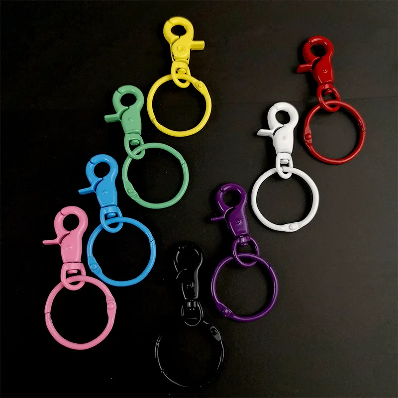 Грубые цвета металла выпечки лака сплава брелок для ключей ювелирные аксессуары на кольцо для ключей скоба с собачкой напрямую от производителя продажи