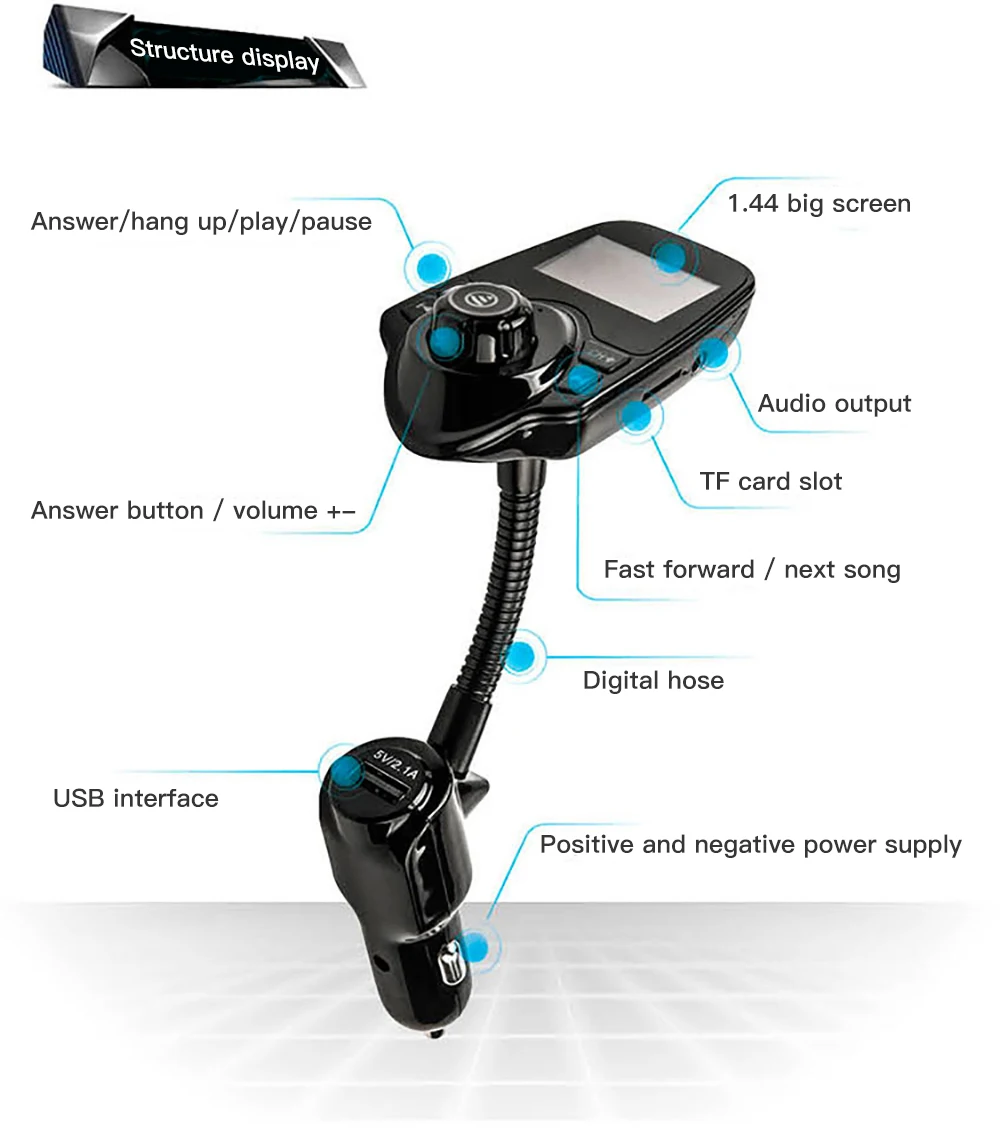 Автомобильный комплект громкой связи Bluetooth автомобильный адаптер usb bluetooth для автомобиля fm-передатчик громкой связи Авто USB Автомобильное зарядное устройство MP3 музыкальный плеер 5 В