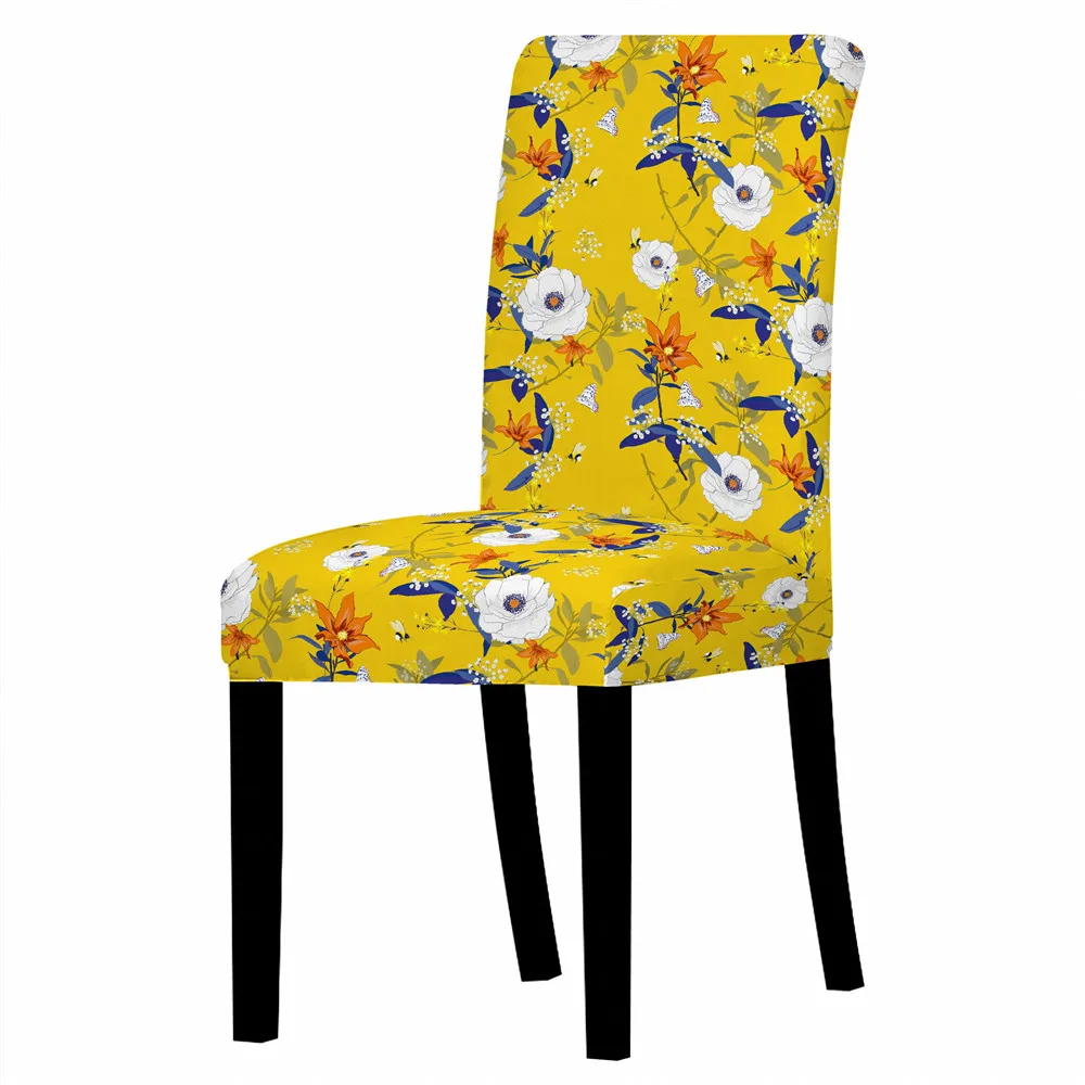 Чехол для стула с принтом современный съемный чехол столовой банкетной комнаты