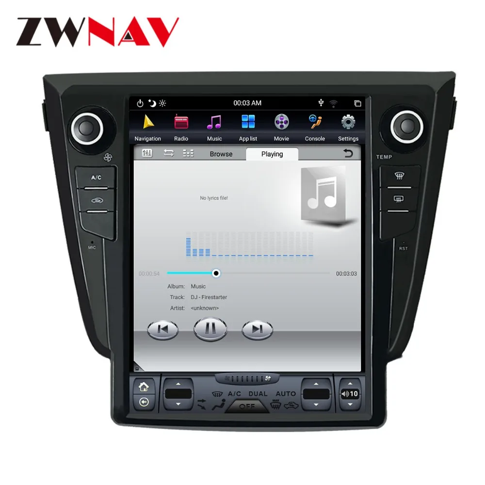 Clearance 4+64 Tesla style Android 8.1 Car Stereo Multimedia ForNISSAN X-TRAIL Qashqai 2013+ Radio GPS Navi Audio vertical screen headunit 10