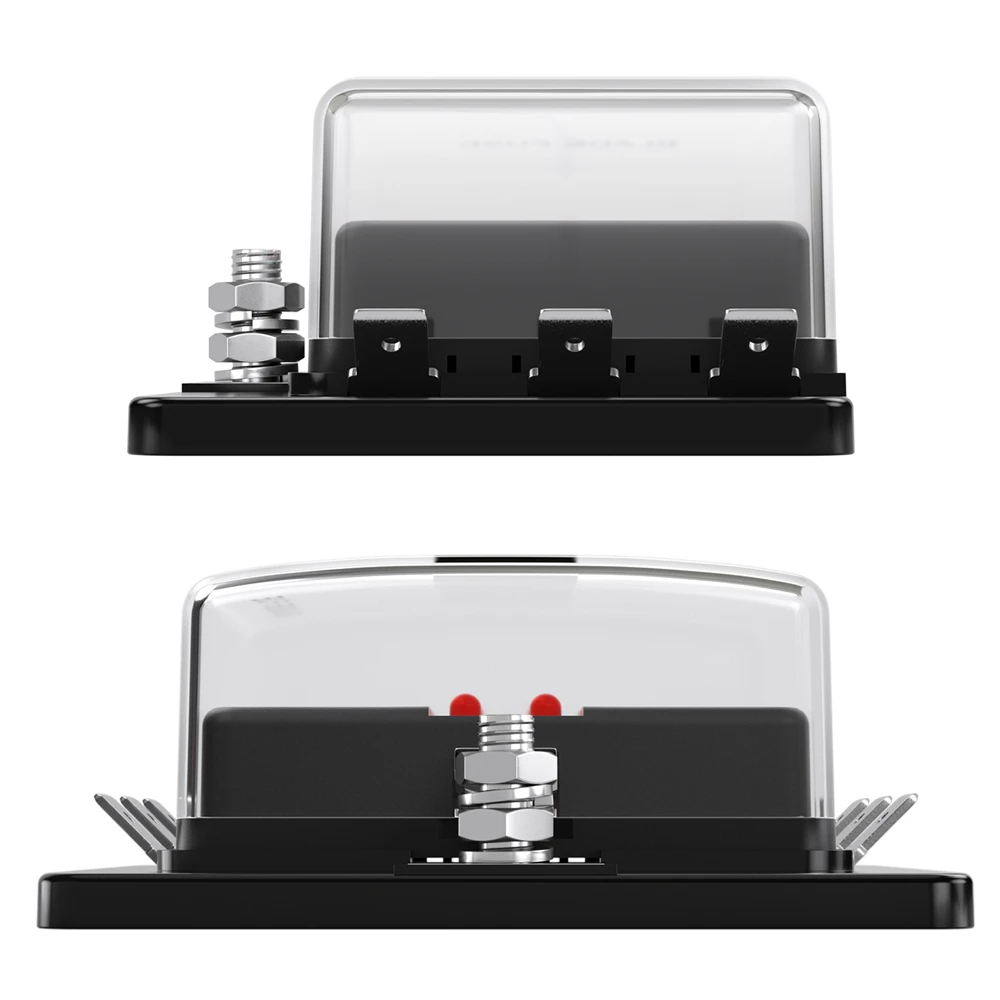 6-Way Car Blade Fuse Box ATC/ATO Blade Fuse 100 Amp With LED Indicator Protection Cover DC12V 32V Automatic for Car Truck Boat fuse box holder,fuse box
