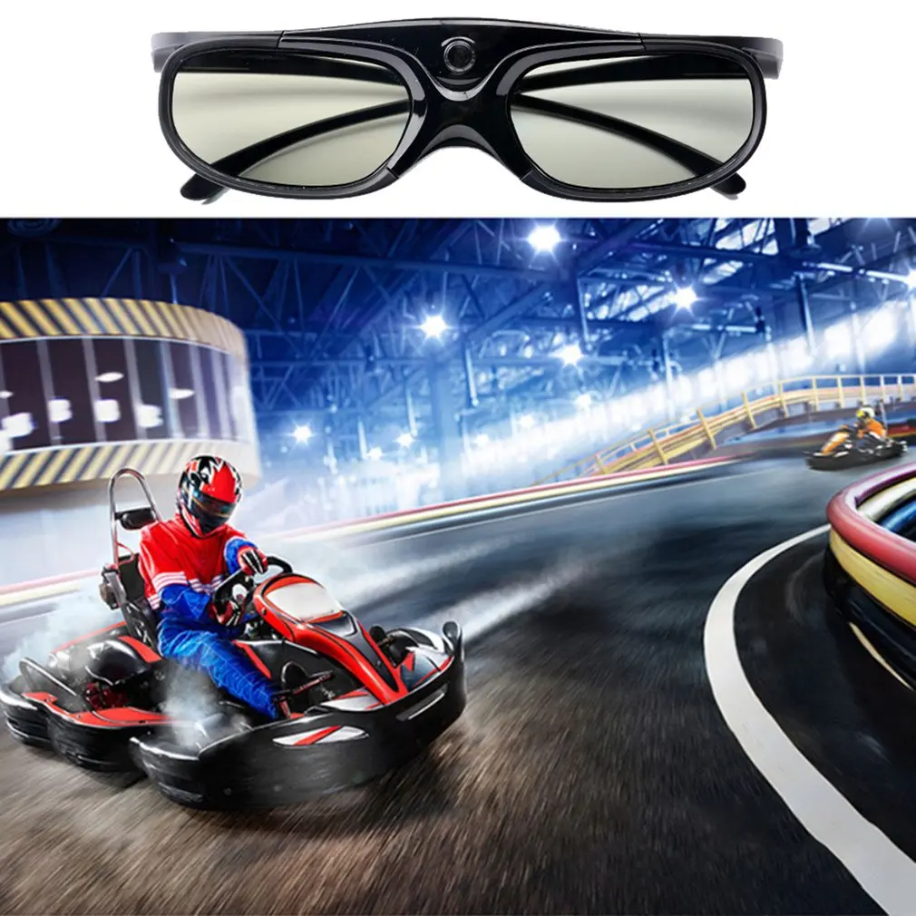 1/2Pcs DLP Link 3D Glasses Active Shutter 96-144HZ Eyewear Rechargeable Glasses Circular Glasses For DLP 3D Projectors