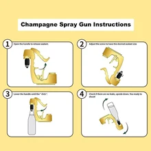 Champagne Wine Sprayer Pistol Beer Bottle Spray gun Zinc Alloy Version stopper Ejector Pop it Kitchen Bar Tools Party Club Game