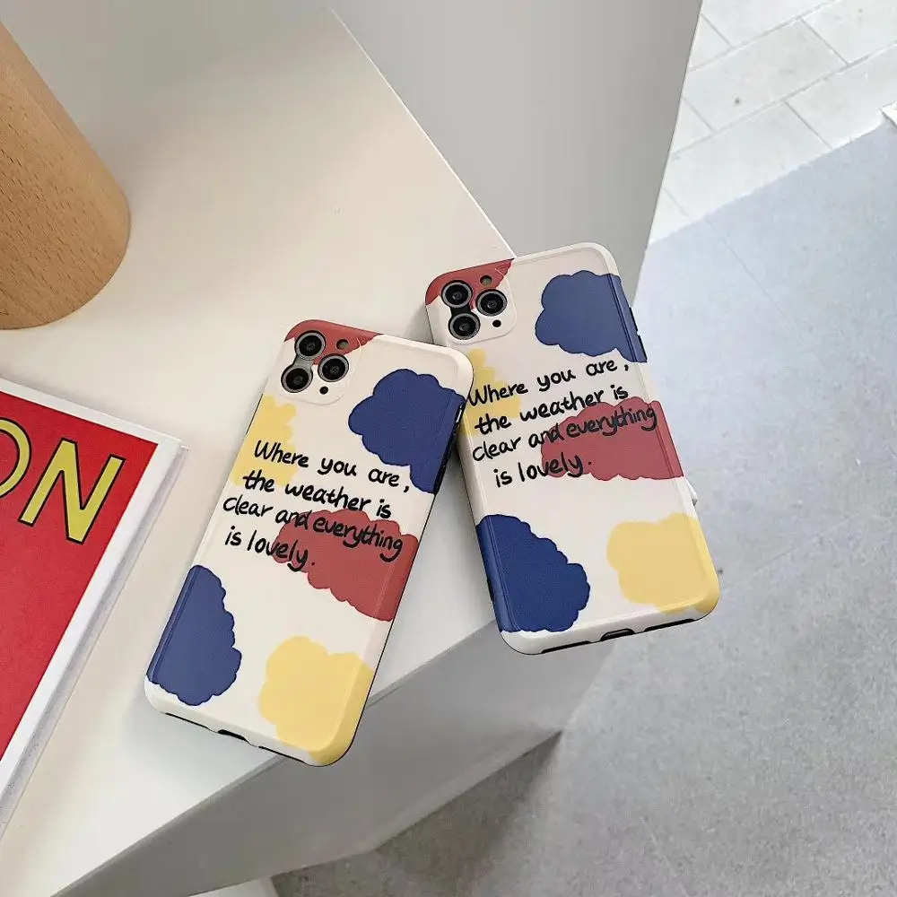 Cartoon small fresh style pattern iPhone XR XS Max 7 8 6 6S Plus silicone mobile phone case 11 Pro back cover |