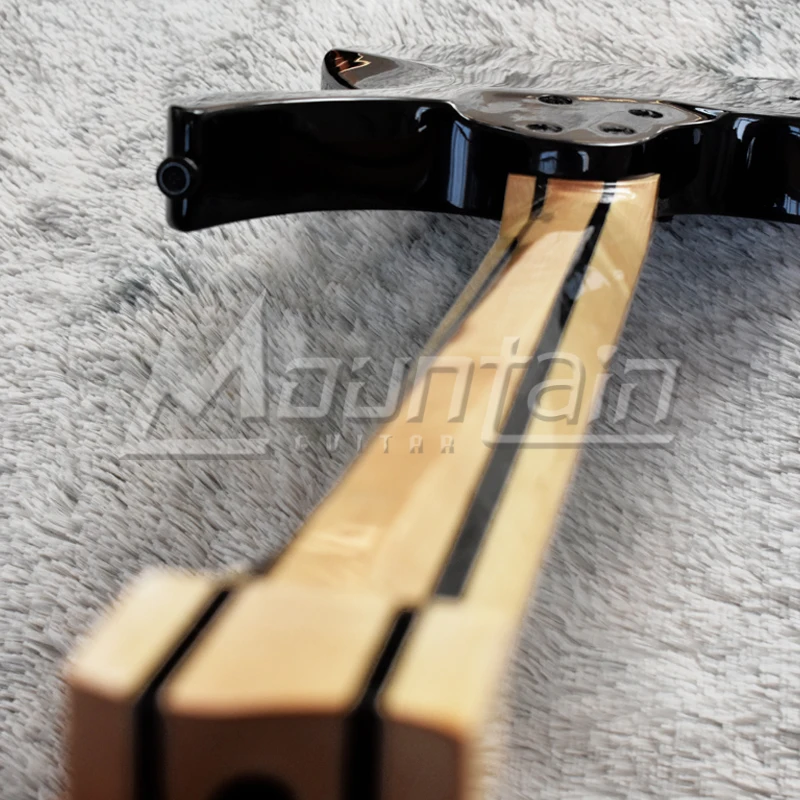 Горная безголовая гитара fanned frets безголовая гитара ebony fret ольховое тело Пламя клен Топ кленовый гриф fret