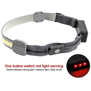 

For Adults Fishing Camping Outdoor Running Portable Broadbeam LED Headlamps Adjustable Brightness Cycling USB Rechargeable