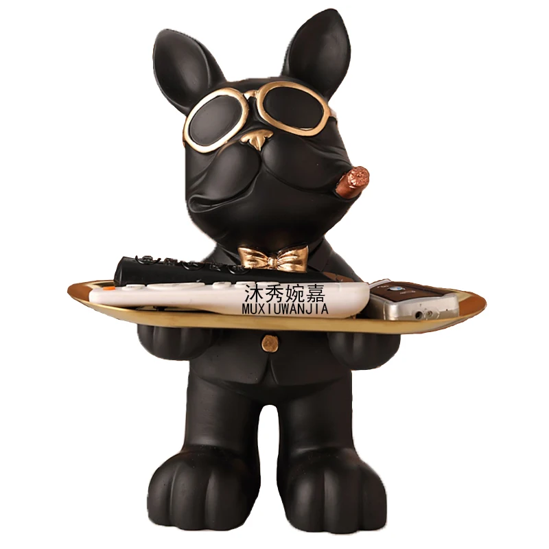 

Cool Bulldog,Statue,Table Decoration,Fashion Sculpture,Home Room Decor,Multifunction,Desk Storage,Figurine Miniature,accessories