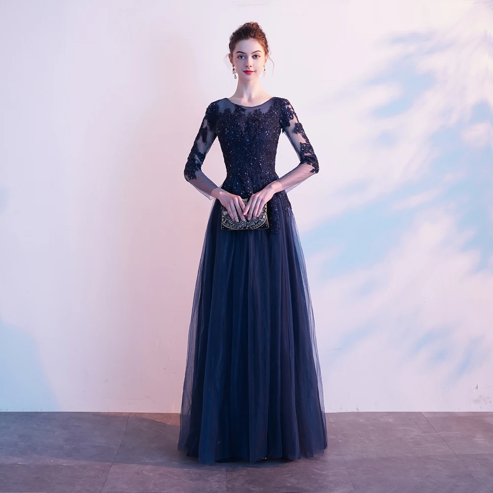 

New 2020 Women's Fahion Women See-through Evening Party Elegant Dress