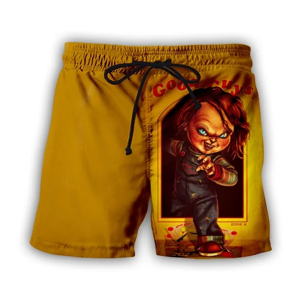 New 3D Printing Bride of Chucky Fashion Men Women Tracksuits Crewneck Hip Hop Shorts Plus Size S-7XL