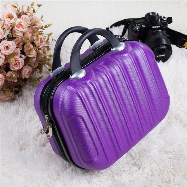 purple Необходимая для макияжа Водонепроницаемая косметичка для женщин профессиональный косметический Чехол косметический чемодан для взрослых портативная косметичка - Color: purple