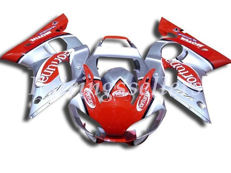 3 бесплатные подарки ABS обтекатель комплект подходит для YAMAHA YZF-R6 1998 1999 2000 2001 2002 Полный обтекатели Пользовательские Серебряный белого и красного цветов
