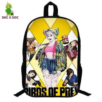 

14.5inch Mochila Suicide Squad Backpack Cartoon Bookbag Harley Quinn Women Backpack Travel Bagpack School Bags for Teenage Girls