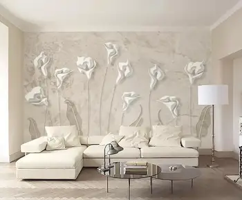 

[Self-Adhesive] 3D Calla Lily WG817 Wall Paper mural Wall Print Decal Wall Murals Belly