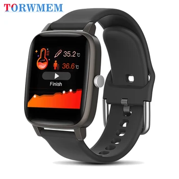 

Thermometer Smart Watch Real-time Monitor Body Temperature Watch Men Fitness Tracker IP67 Waterproof Heart Rate Monitor