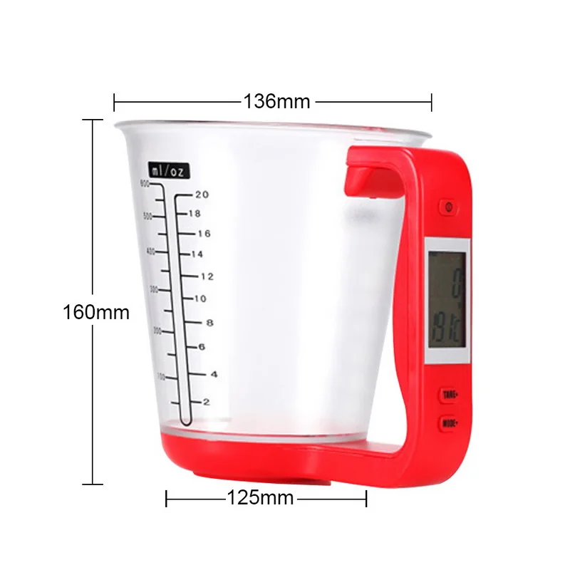 1 кг/1 г 600 мл, мерный стакан температурные измерительные чашечки кухонные весы цифровые шейкеры электронные весы с ЖК-дисплеем