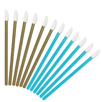 

100PCS disposable lip brush lipstick stick lip makeup brush apply cosmetic beauty Tool kits (Blue & gold)