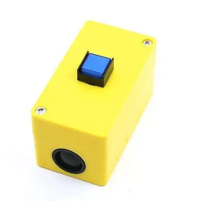

SPDT 1NC 1NO Blue Light Indicator Lamp Momentary Action Push Button Station